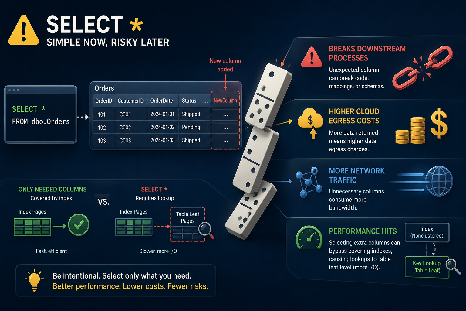 Risks and Costs of SELECT *